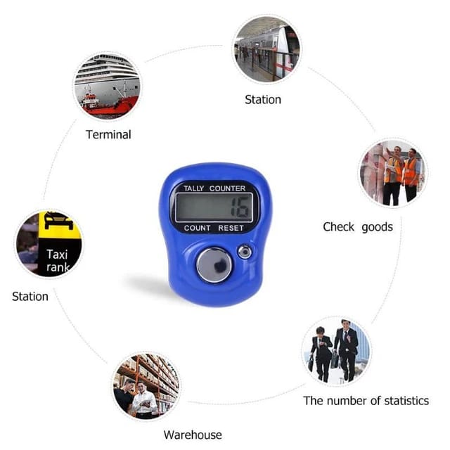 Mini Finger Ring Tally Counter LCD Screen Electronic Hand Held Stroke Counters Digital Knitting Row Counter Scoring Tool