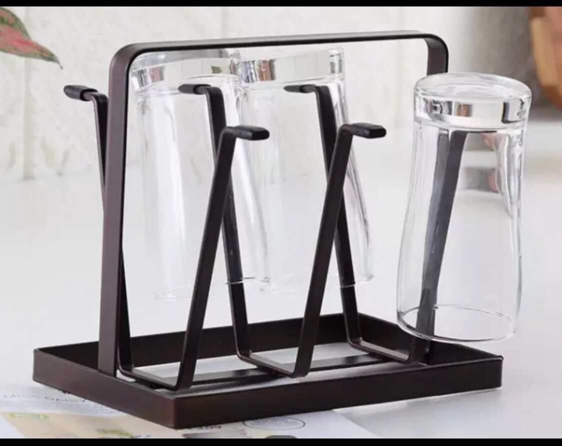 Home Kitchen Bar Mug Tree Dishes Dry Rack Holder Coffee Cup Hanger Storage Stand