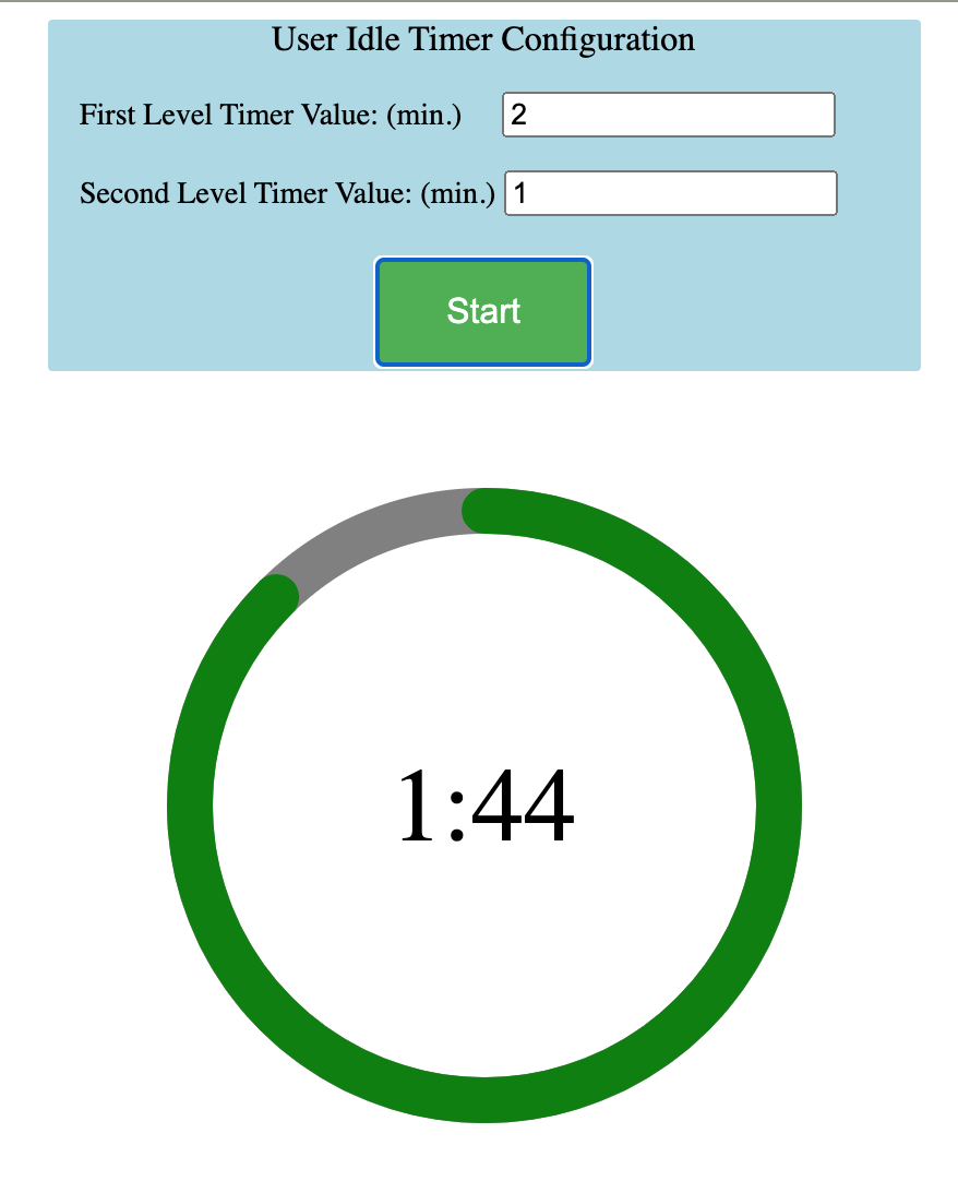 Idle Session Time out in React. The session of a web app is one of