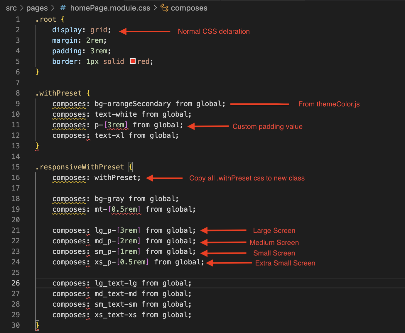 tailwind CSS with responsive configuration