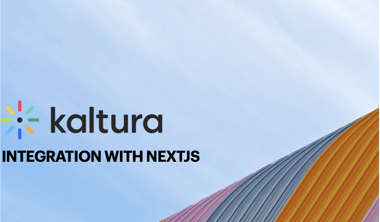 React Nextjs with kaltura video 