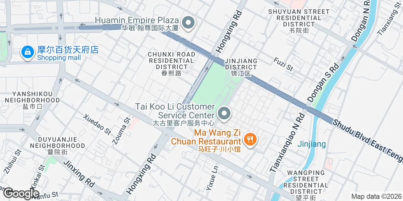 1 Hongxing Road Section 3,Unit 1-6, 25/F, Tower 1, International Finance Square (IFS),Jinjiang District, Jinjiang Chengdu 610000
