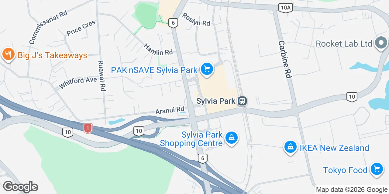 Sylvia Park, Level 5, 3 Te Kehu Way,Mount Wellington, Pakuranga 1060