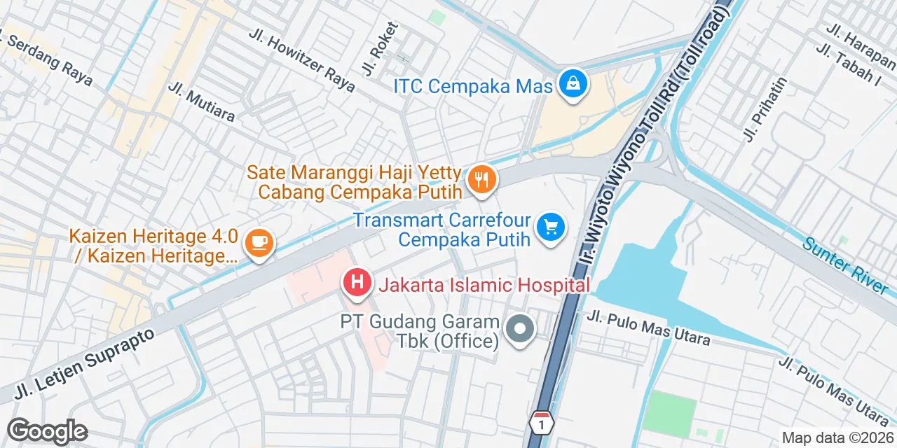 Jl. Letjen Suprapto Kav.60,Walton, Central Jakarta 10510