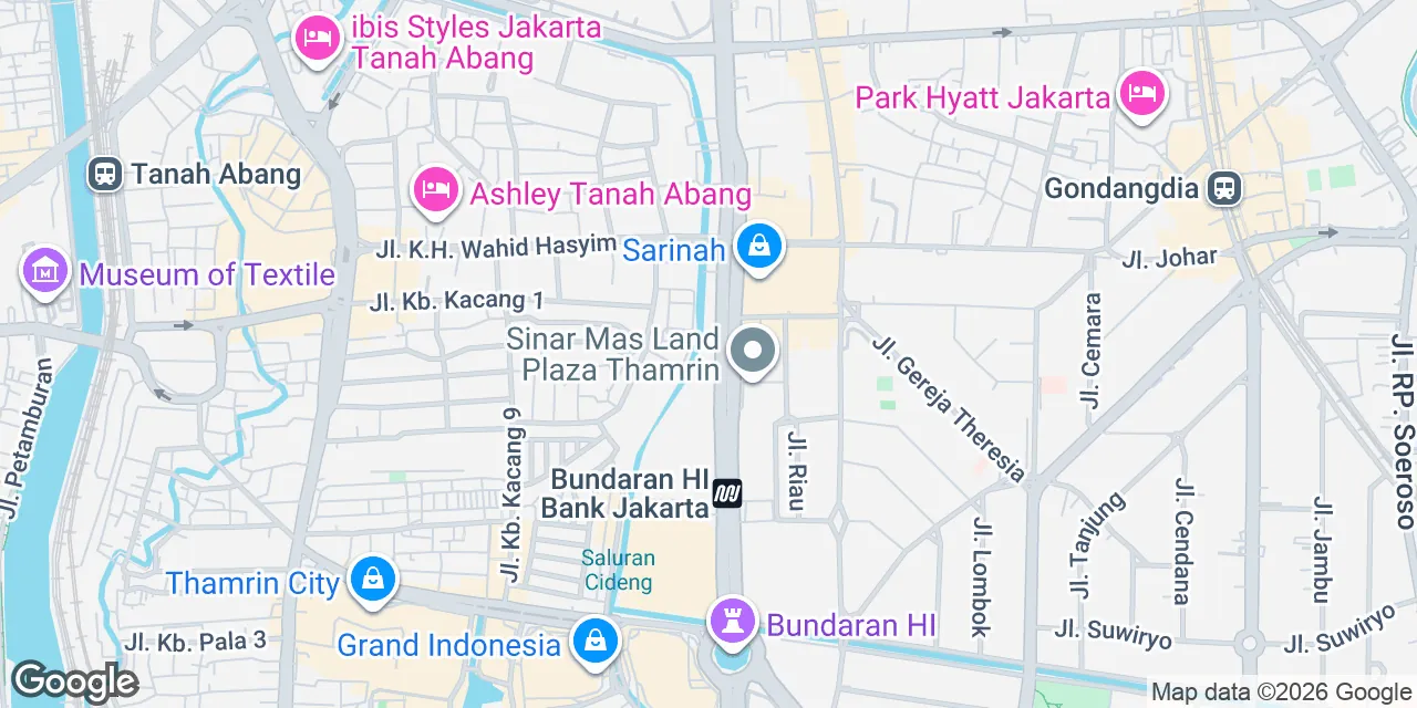 Jl. M.H. Thamrin No.20,Lippo Thamrin, Jakarta CBD 10350