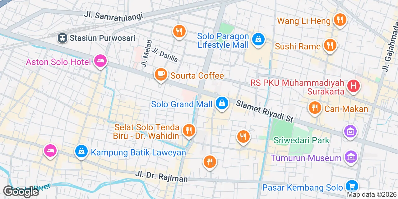 Jl Slamet Riyadi No. 302,Sriwedari Kec Laweyan,Graha Prioritas, Surakarta 57141
