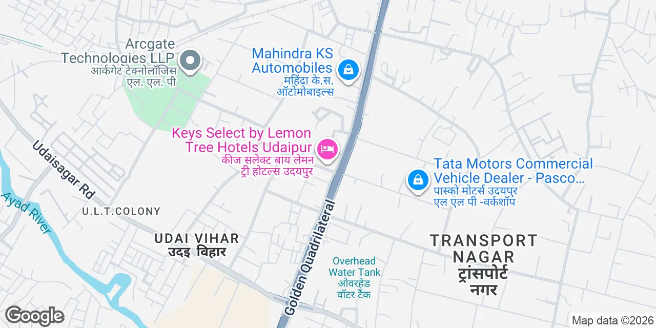 No-E263, Main Road, Madri Industrial Area, Transport Nagar,The Keys Hotel, Udaipur 313001