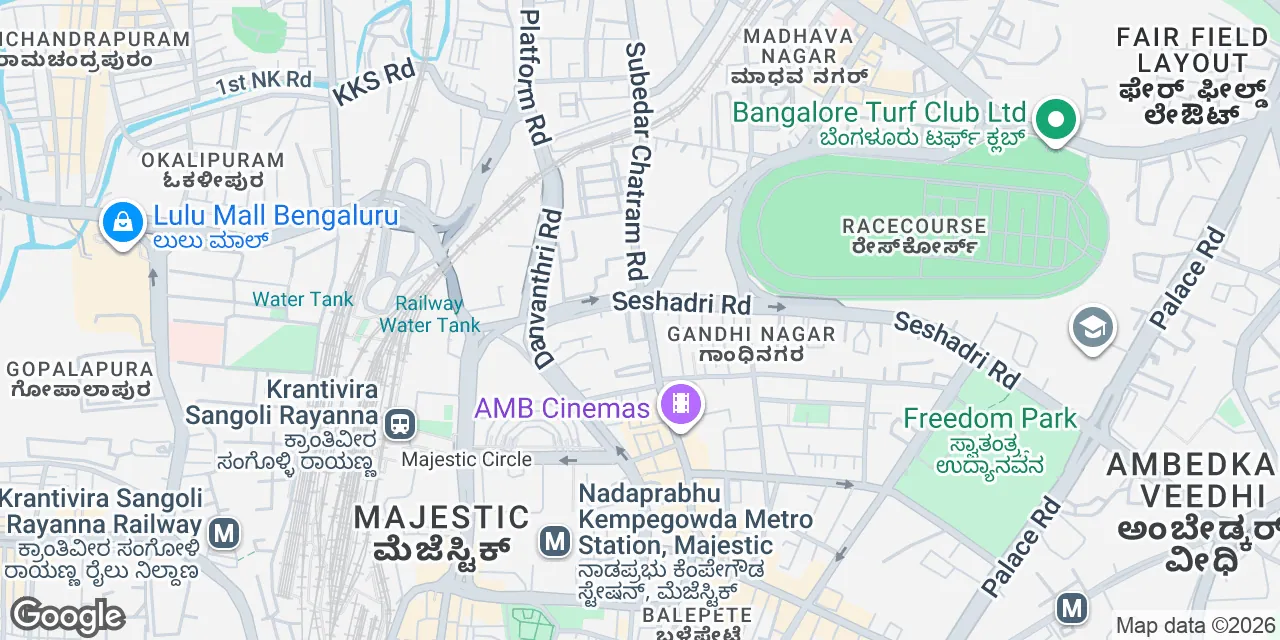 229, Subedar Chatram Rd, Gandhi Nagar, Anand Rao Circle,Brigade Plaza, Bengaluru Central 560009