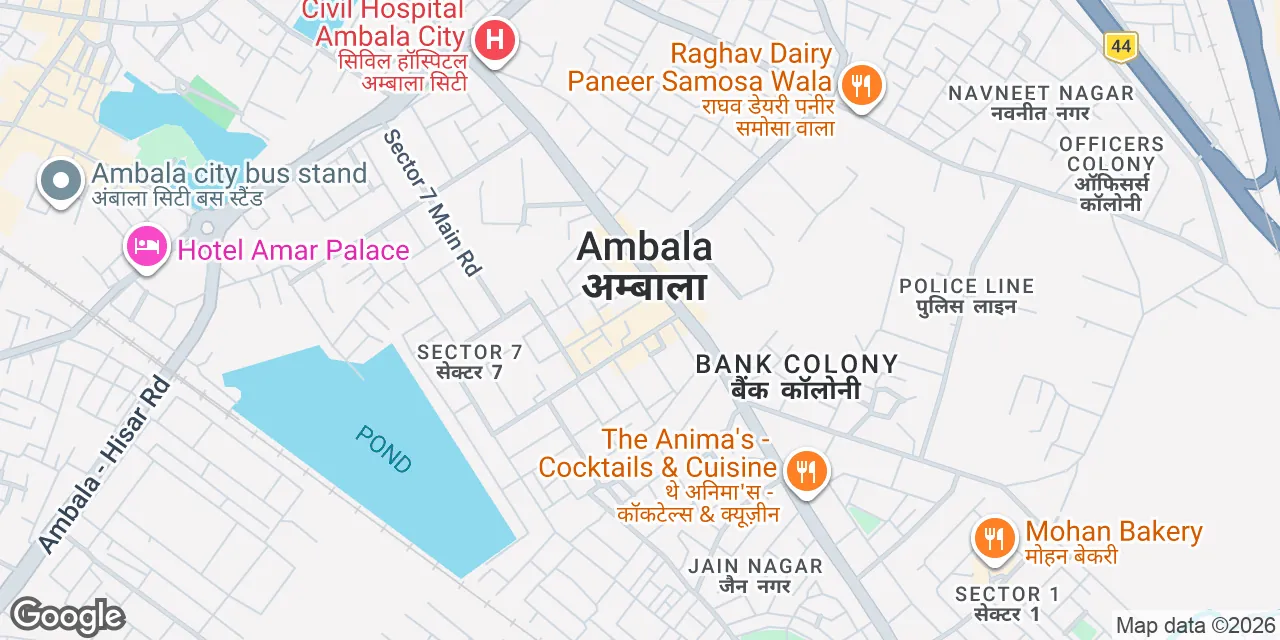 Plot No. 1, Sector-7, Urban Estate, Ambala,Galaxy Mall, Ambala 134003