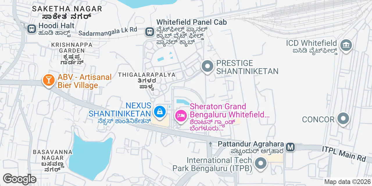 Cresent Tower 4, Prestige Shantiniketan,2nd Floor, Hobli, Krishnarajapuram,Bangalore South Taluk, Bengaluru Central 560066