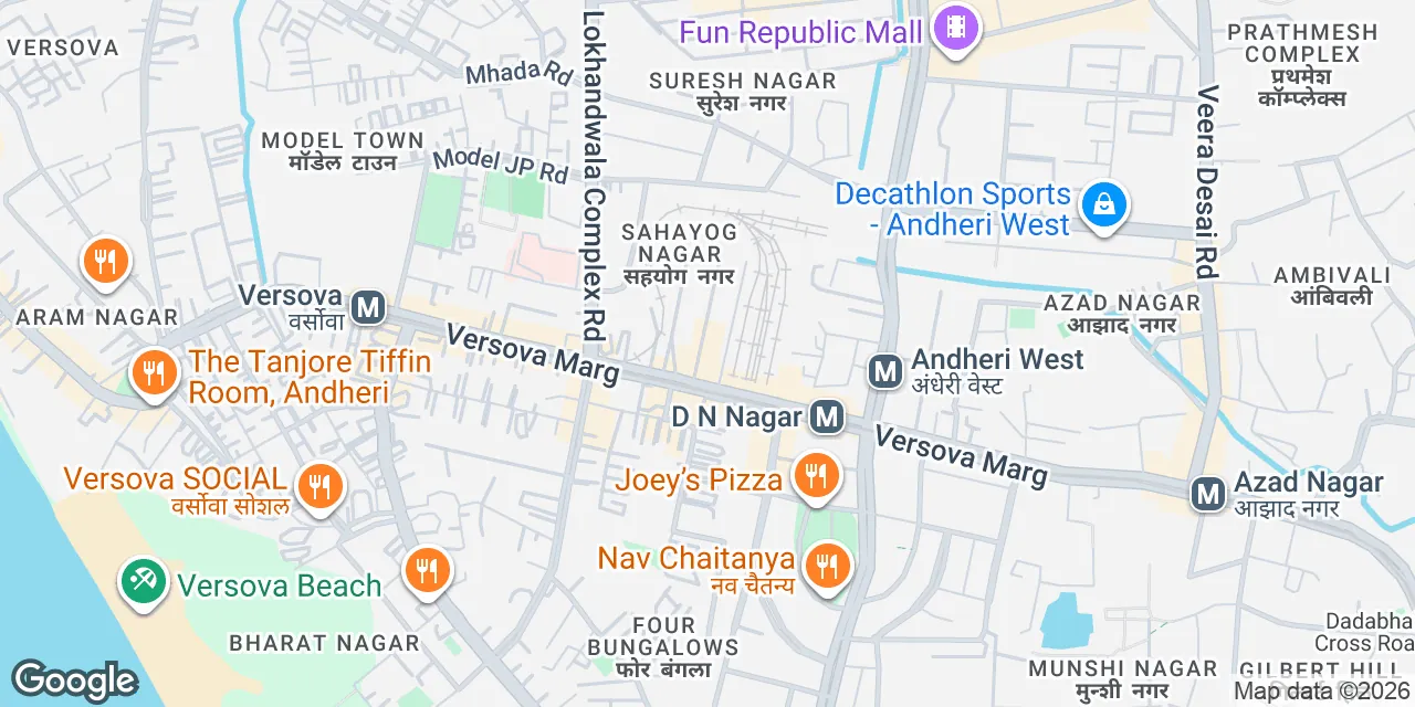 JP Road, Four Bunglow,Western Heights, Andheri West,Opposite Gurudwara Ambivali Village, Mumbai Central 400053