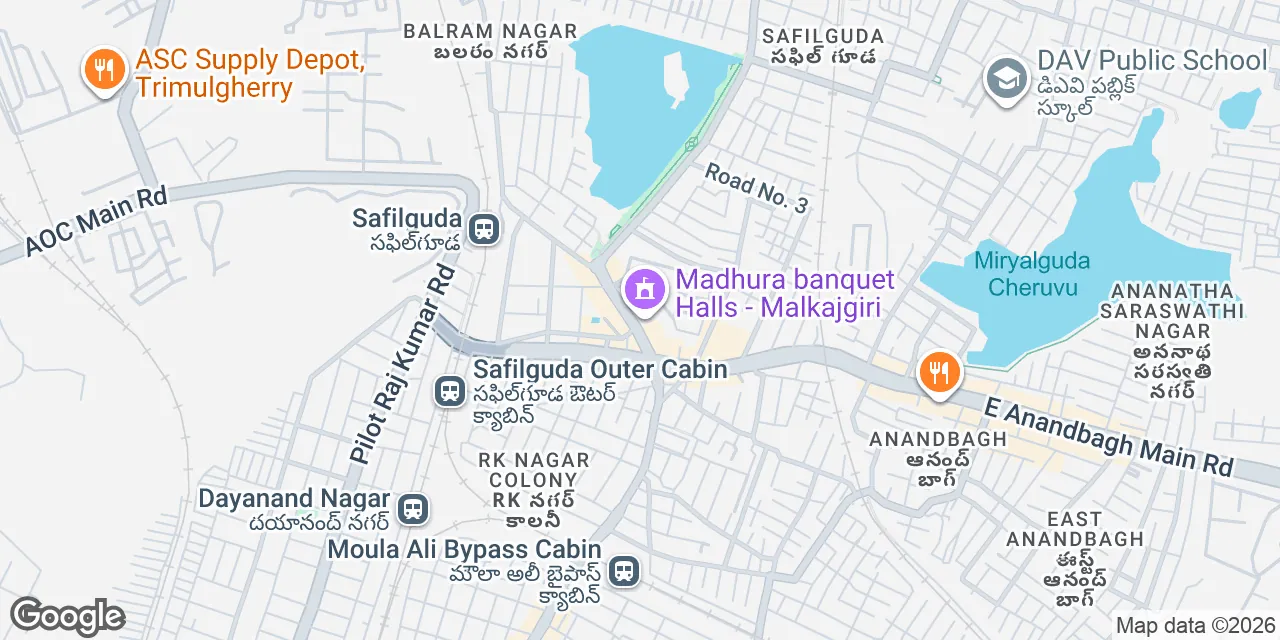 Survey no 228 Old 44,44/1 & 44/2, Unit 2 and unit 3, Anand Bagh Circle,Opp Safilguda Lake, Safilguda, Malkajgiri, Secuderabad, Hyderabad 500047