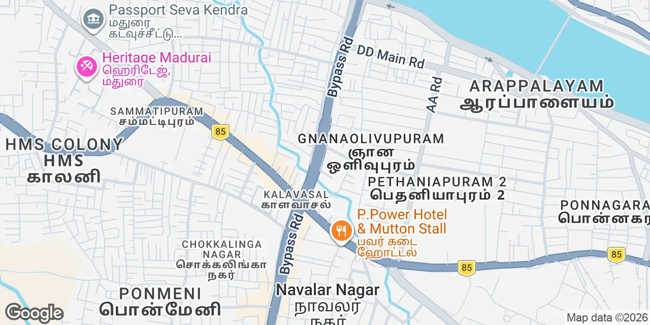 No 172/2,Palangatham Bypass Road,Opp Thangam Grand Hotel, Madurai 625002