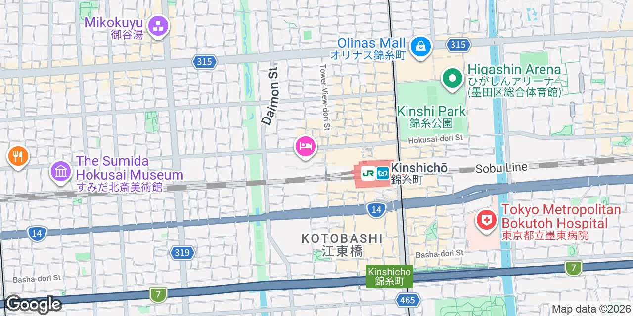 1-2-1 Kinshi,14F Arca Central,Sumida-ku, Tokyo 130-0013