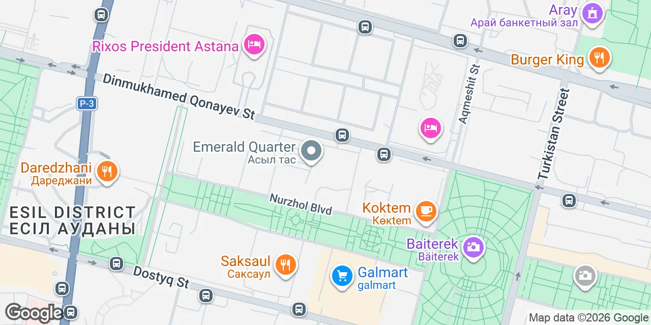 10 Kunayeva Street,Emerald Tower 3rd Floor, Nur-Sultan (Astana) 010000