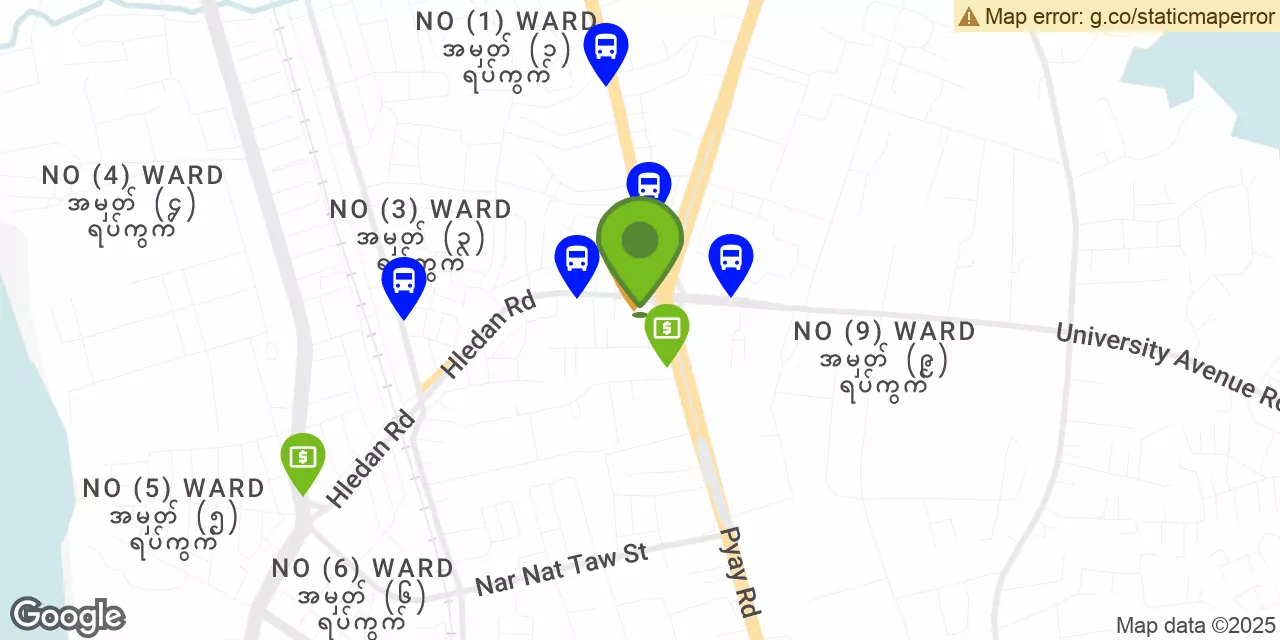 Corner of Pyay Road and Hledan Road, Kamayut Township, Yangon 11041