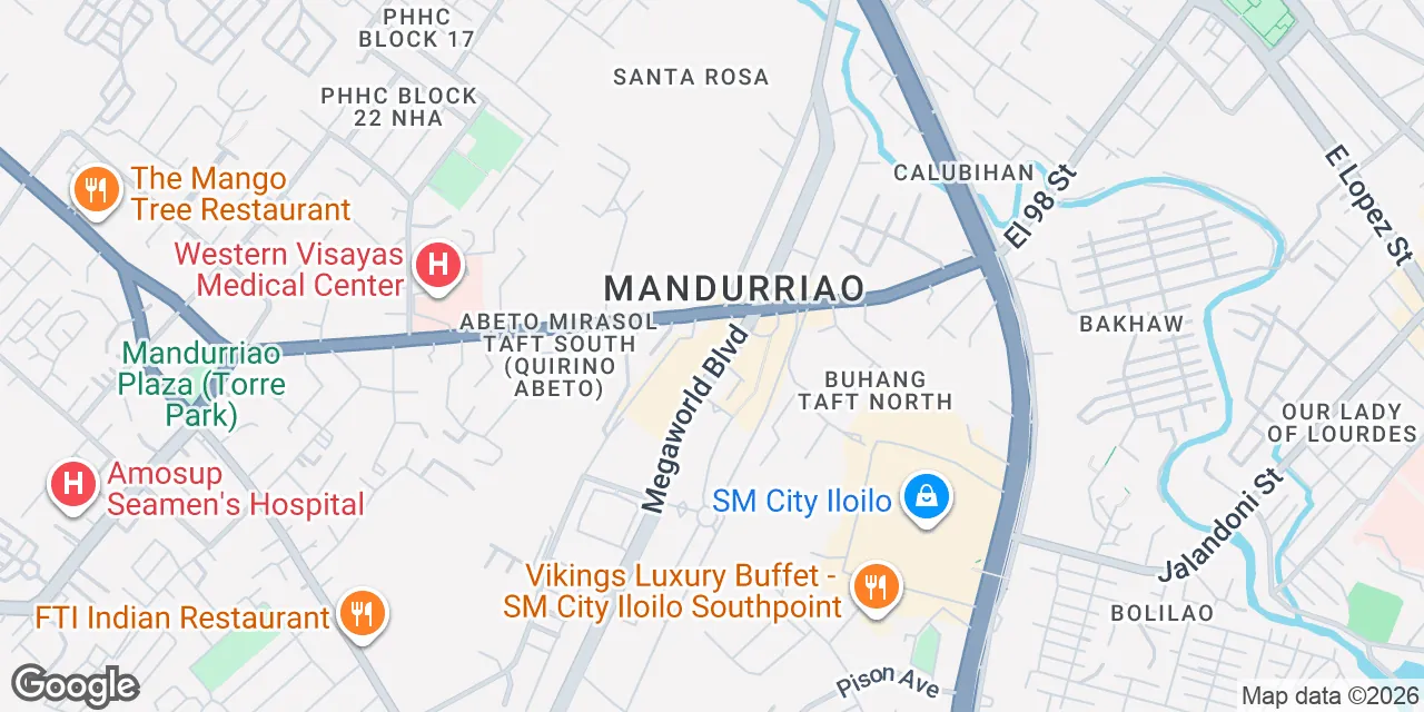 3F Iloilo Business Park, Festive Walk Mall, Megaworld Boulevard,Mandurriao, Abeto Mirasol Taft South (Quirino Abeto), Iloilo City 5000