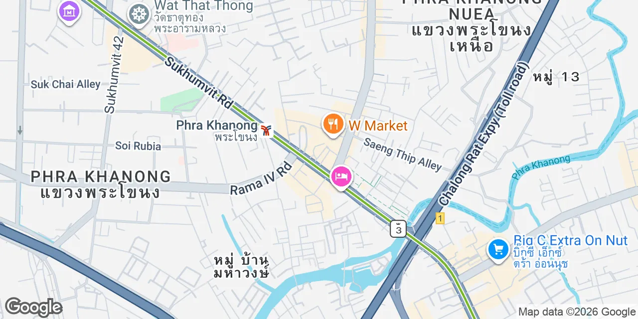 1599, Sukhumvit Road, Phrakhanong, Watthana,W-District, Bangkok 10110