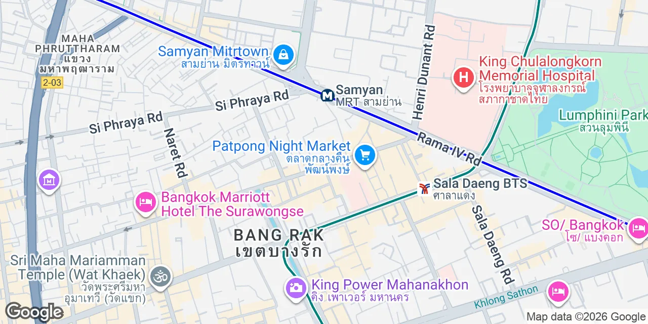 No. 80, Surawong Road, Si Phraya Sub-District, Bangrak District,Voco Bangkok Surawong, Parking Building, Bangkok 10500