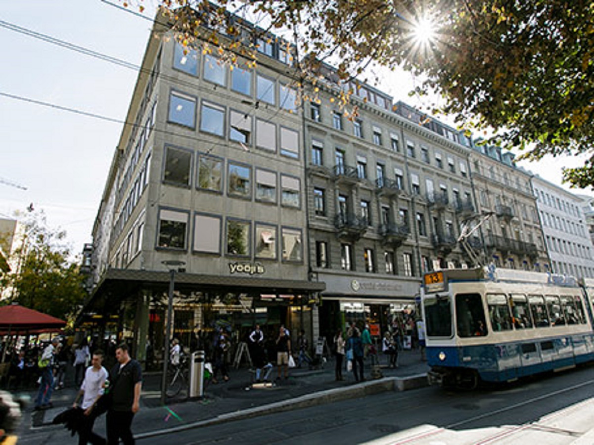 Bahnhofstrasse in Zurich, Switzerland, main downtown street in t