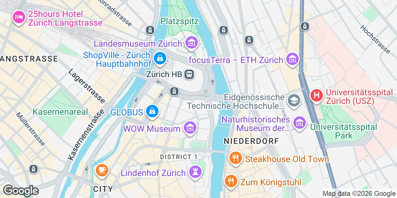 Bahnhofplatz 1, 8001 Zürich Bahnhof