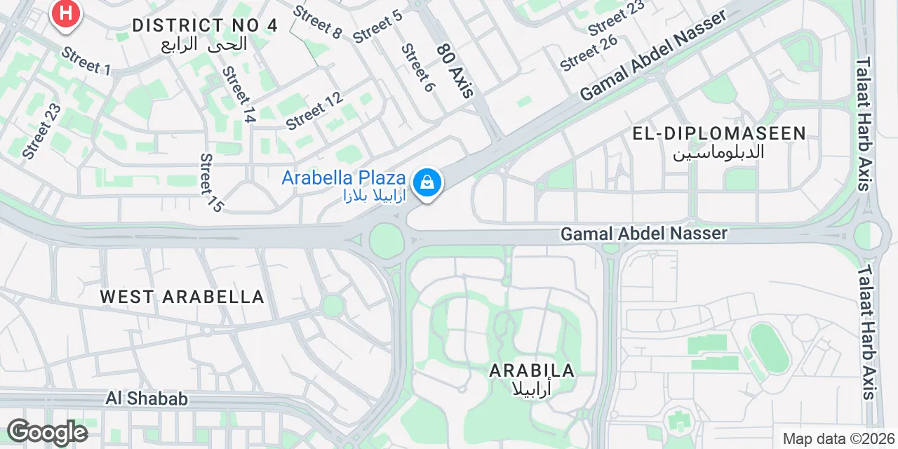 Gamal Abdel Nasser Street,Arabela Plaza, New Cairo 