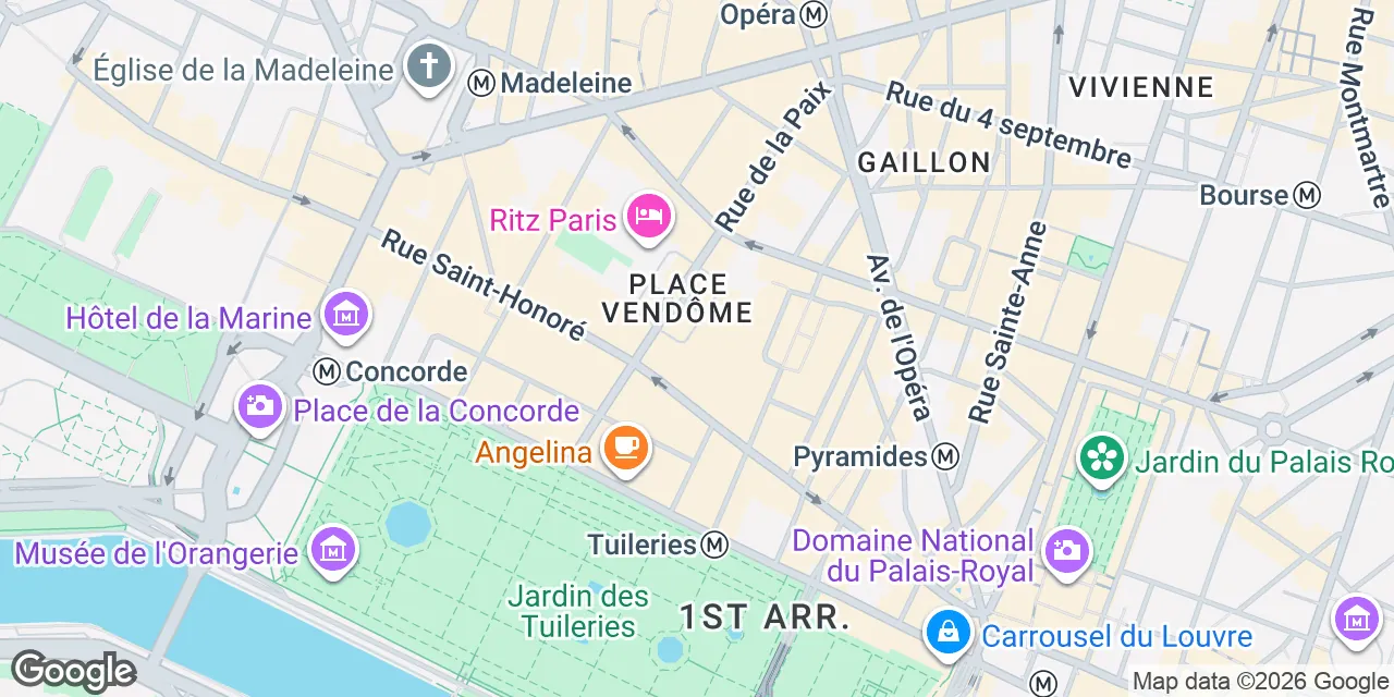 10 Place Vendôme, 75001 Paris 1