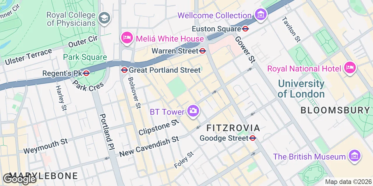 39 Fitzroy Square, Fitzrovia, W1T 6EZ Central London