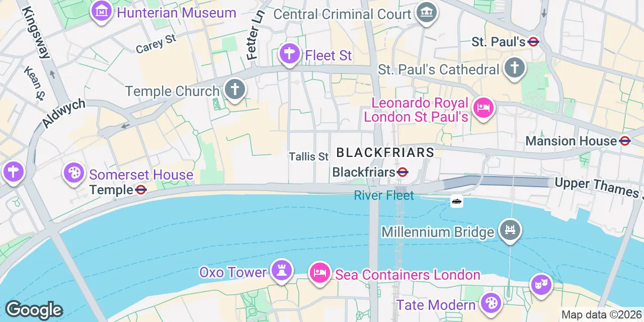 2 Tallis Street,Tallis House, Blackfriars, EC4Y 0AB The City of London