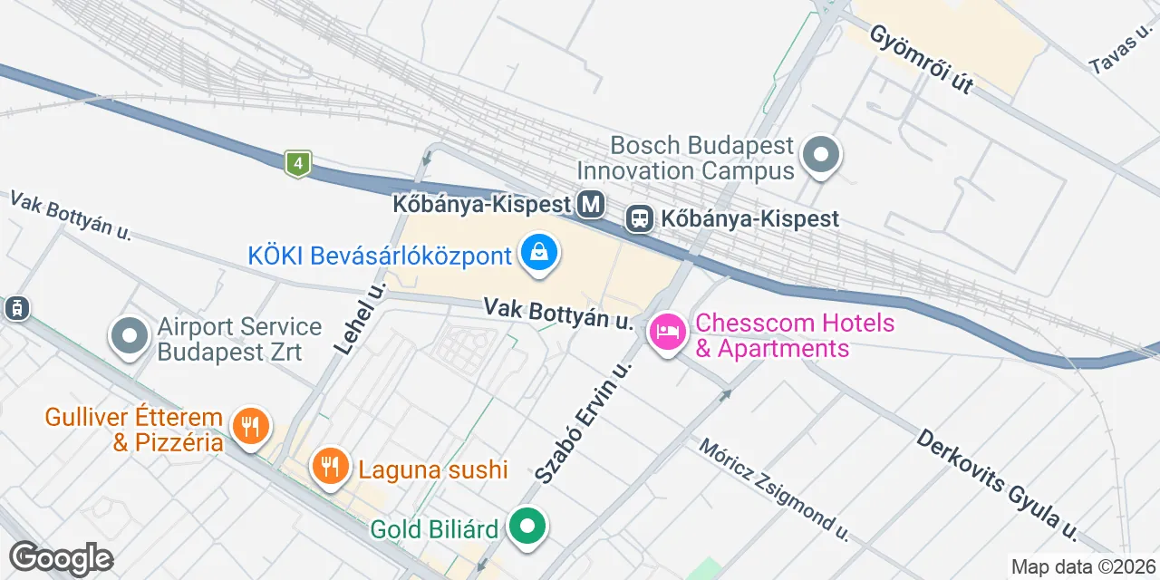 KÖKI Terminál, Vak Bottyán u. 75/A-C, Epulet,3rd Floor, 1191 Budapest