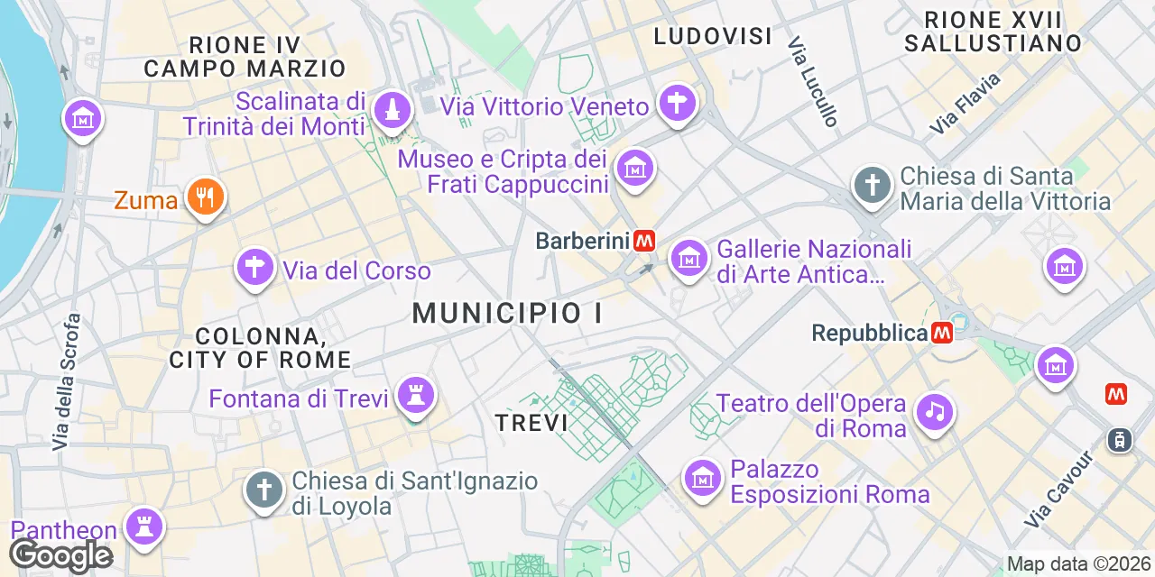 Via del Tritone 132, 00187 Roma