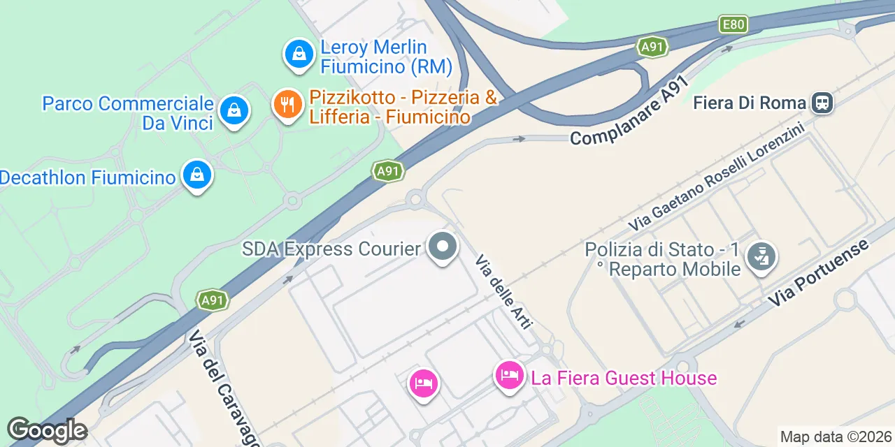 Via delle Arti, No.123, 00054 Fiumicino