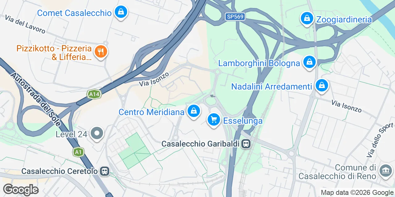 via Isonzo 57, Casalecchio (BO),Bologna Casalecchio Meridiana 2, 40033 Bologna
