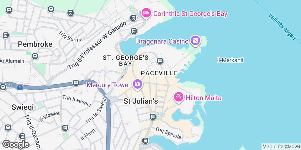 Dragonara Business Centre,5th Floor,Dragonara Road, STJ 3141 St Julian's