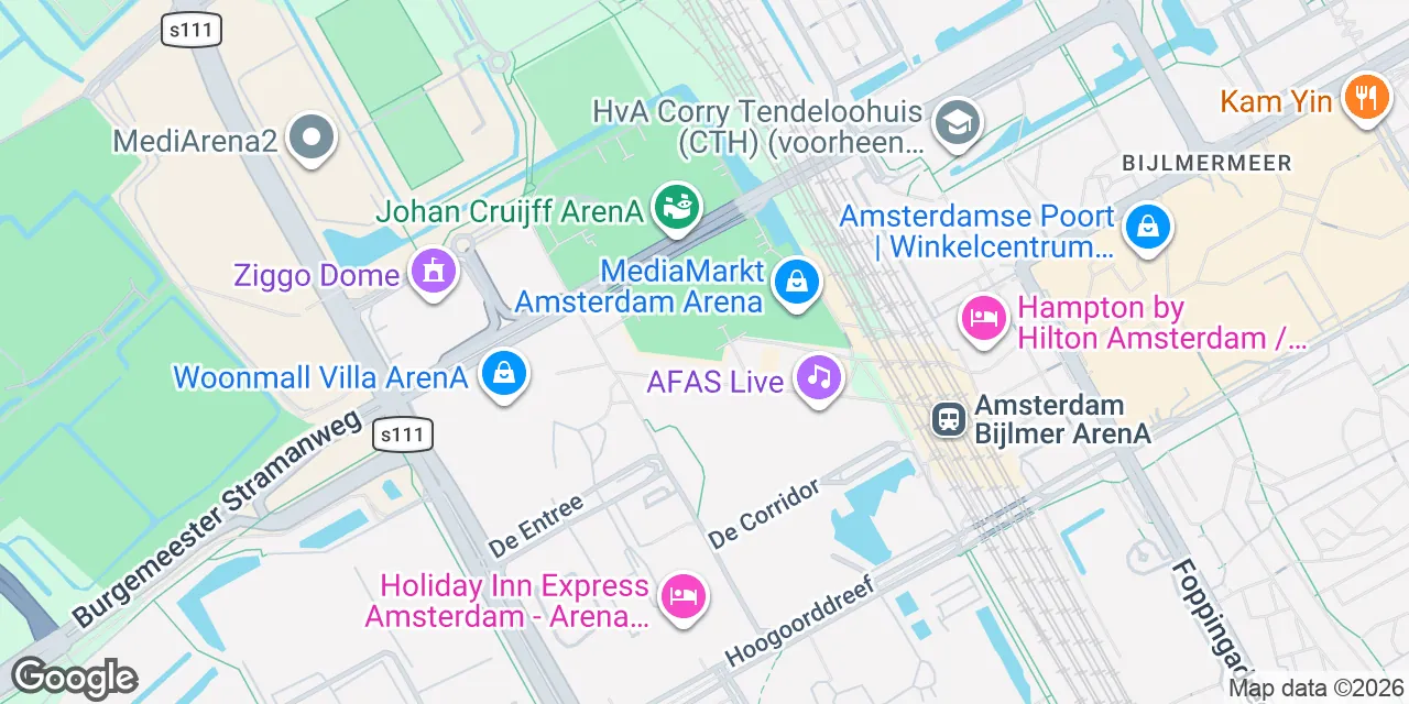 Amsterdam Arena Boulevard 65-71, 1101 DL Amsterdam Southeast