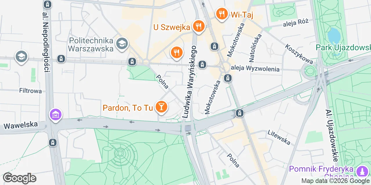 ul. Waryńskiego&nbsp;3A,Polna Corner, V i&nbsp;VI&nbsp;piętro,V i&nbsp;VI&nbsp;piętro, 00-645 Warszawa Srodmiescie