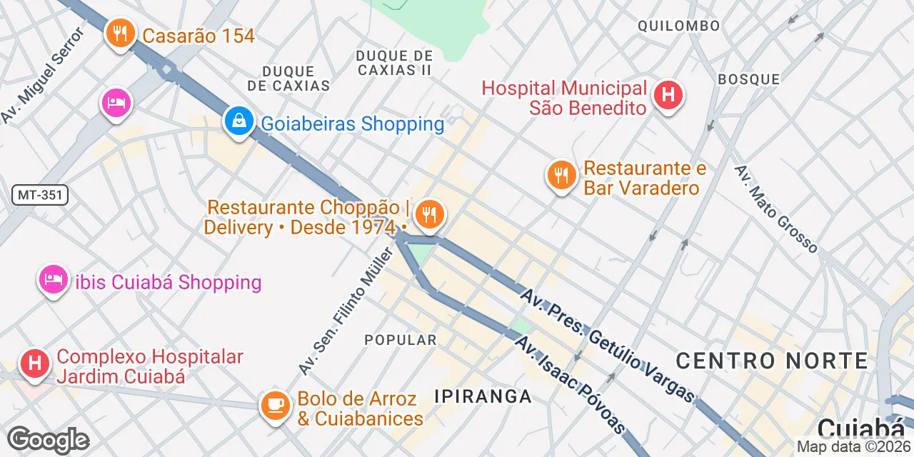 Rua Estevão de Mendonça, 830, Cuiaba 78043-405