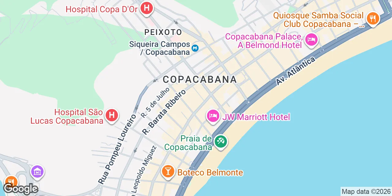 Av. Nossa Sra. de Copacabana, Rio de Janeiro 22060-002