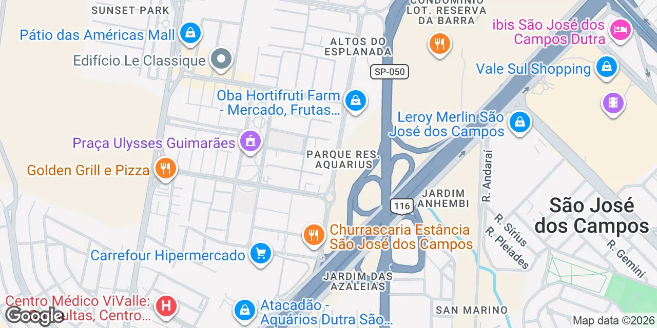 Av. Comendador Vicente de Paulo Penido 564,Parque Res. Aquarius, Sao Jose dos Campos 12246-856