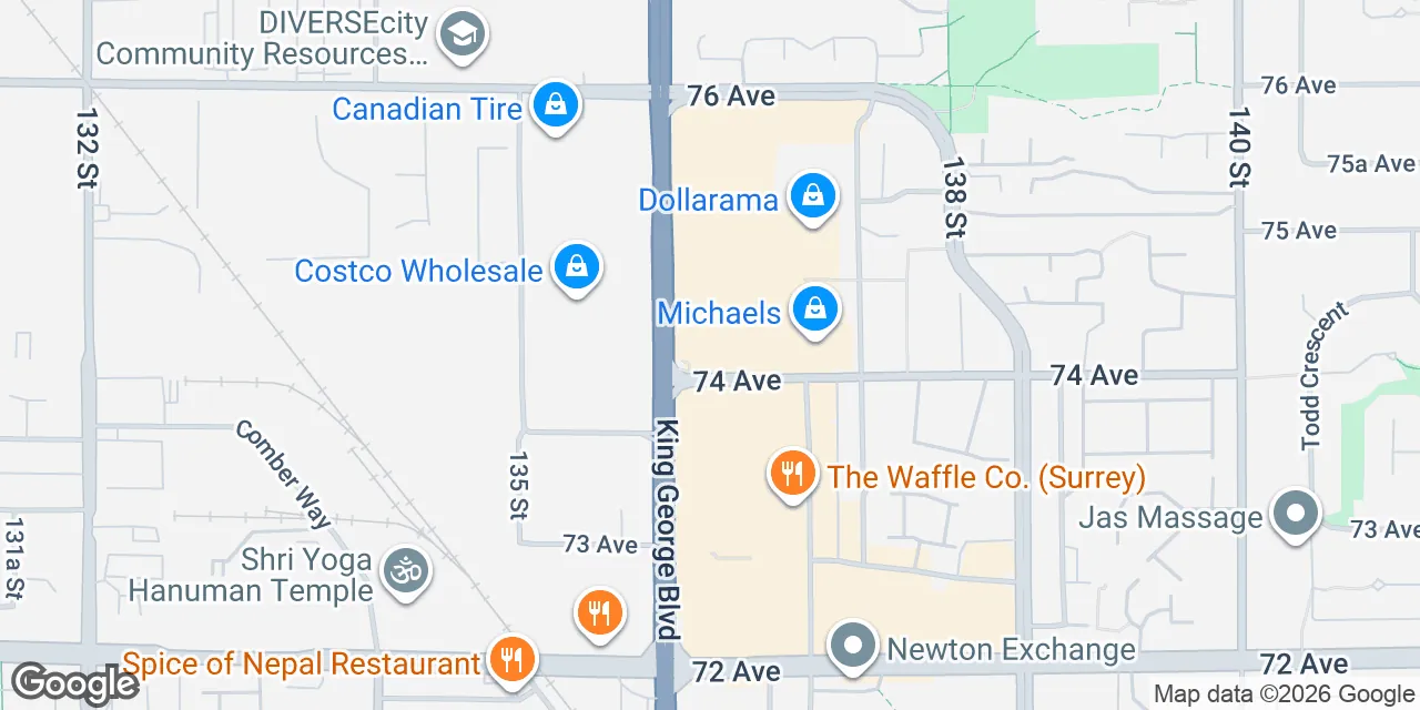 7404 King George Boulevard,King's Cross Shopping Centre, Suite 200, Surrey, BC V3W 1N6
