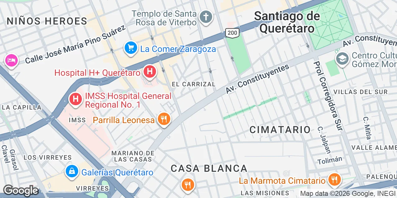 Av. Constituyentes 120, El Carrizal - 1 piso,Santiago de Querétaro, Santiago de Queretaro 76030