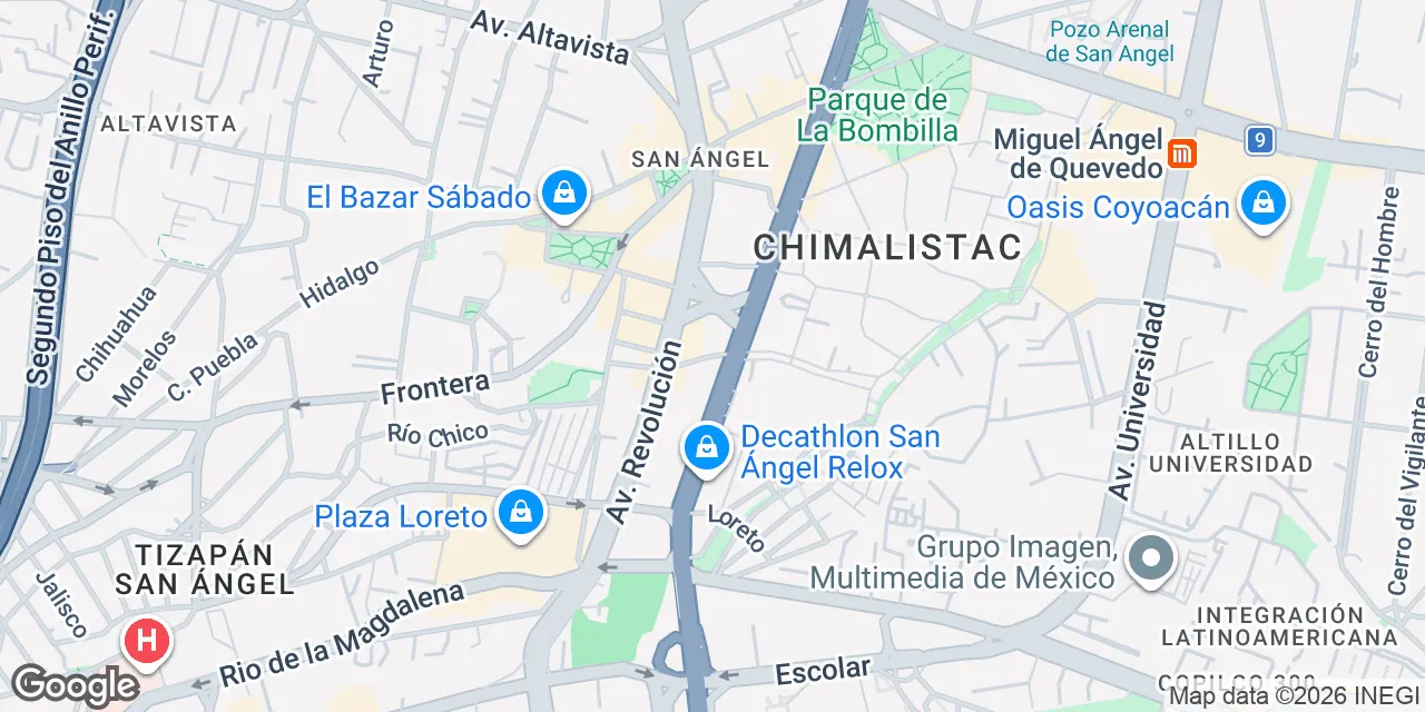 Av. Insurgentes Sur 2375,Tizapán San Ángel, Guadalupe Inn, Mexico City Alvaro Obregon 01090