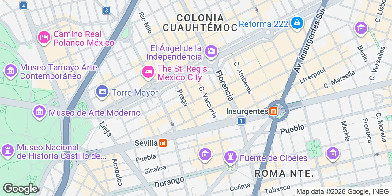 Hamburgo 213,8th-11th Floor, Mexico City Cuauhtemoc 06600