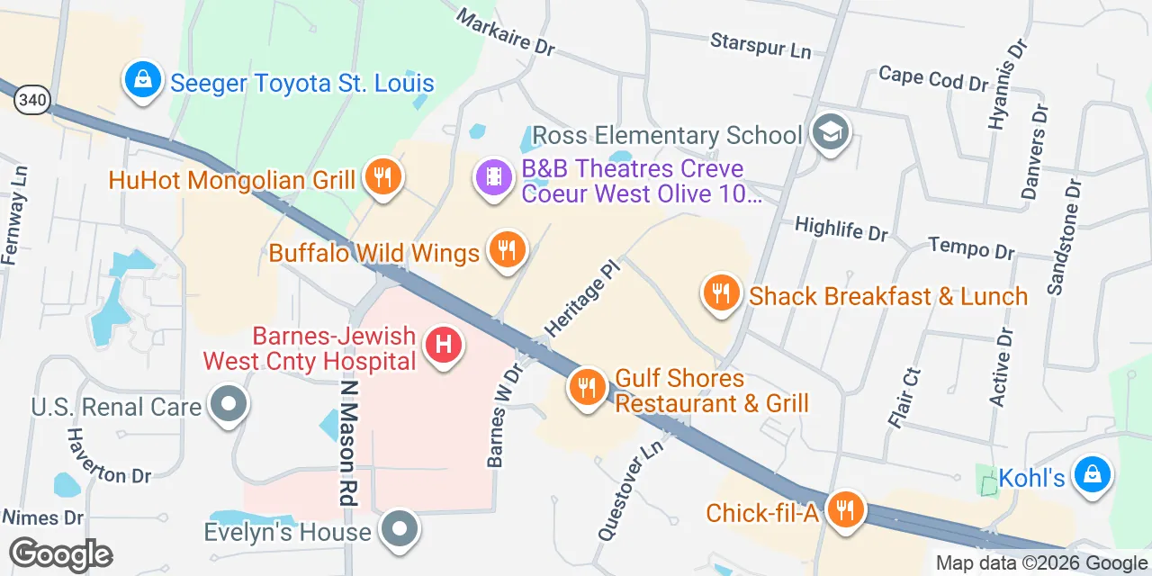 12645 Olive Blvd,2nd Floor, St. Louis, MO 63141