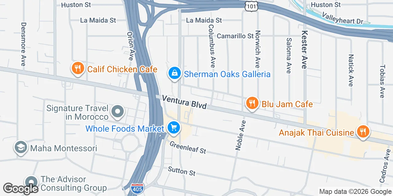15233 Ventura Boulevard,Suite 500, Sherman Oaks,	 CA 91403