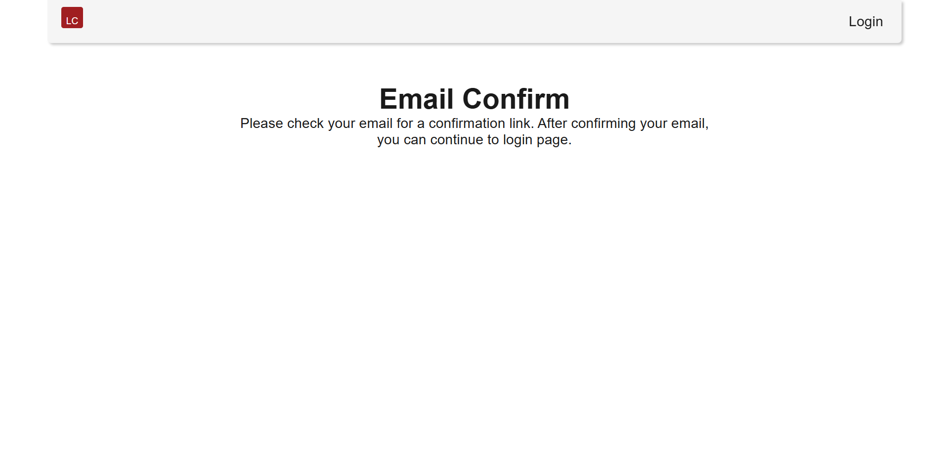 5. Informacja *Email Confirm*