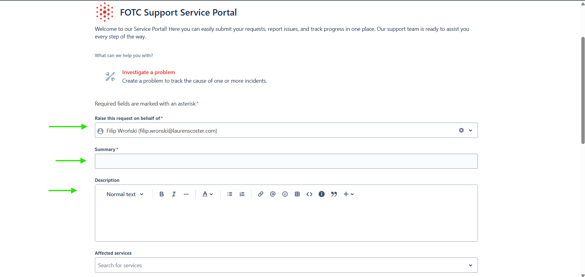 Jira form