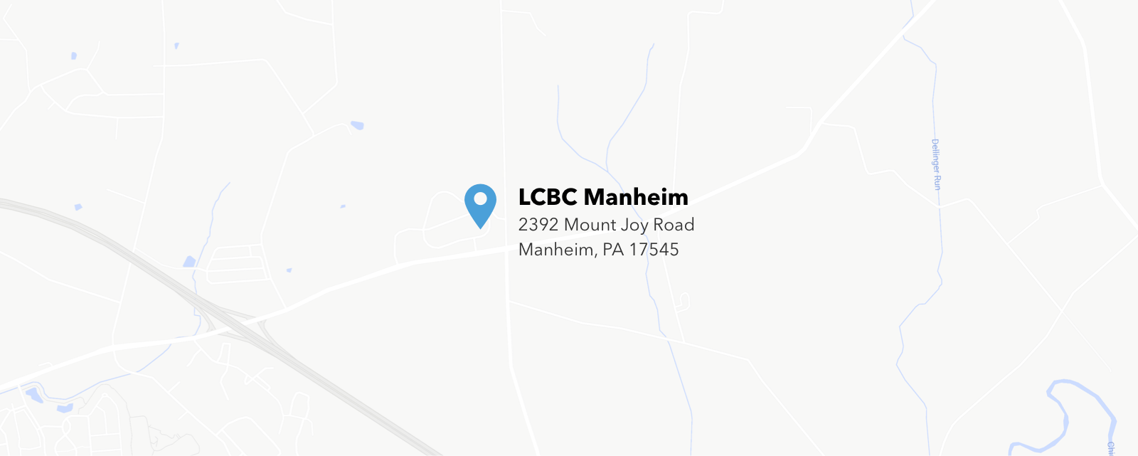 Graphic map of LCBC Manheim location