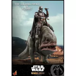 Hot Toys TMS046 Star Wars The Mandalorian Action Figure 1/6 Mandalorian & Blurrg Collectible Set 30-37cm