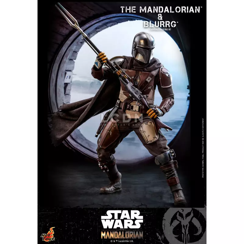 Hot Toys TMS046 Star Wars The Mandalorian Action Figure 1/6 Mandalorian &amp; Blurrg Collectible Set 30-37cm